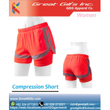 short de compression / court femme double up / short d&#39;entraînement